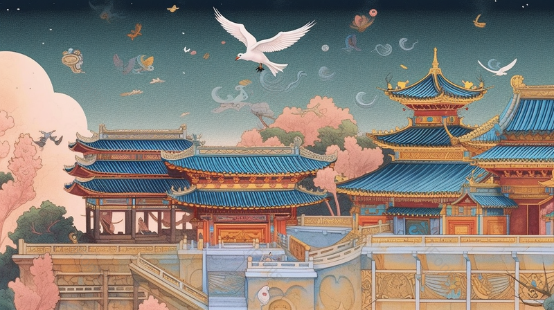 古建筑著名景点中国风绘画插画图背景图,插画/手绘图,插画/手绘图库,插画/手绘图下载,插画/手绘